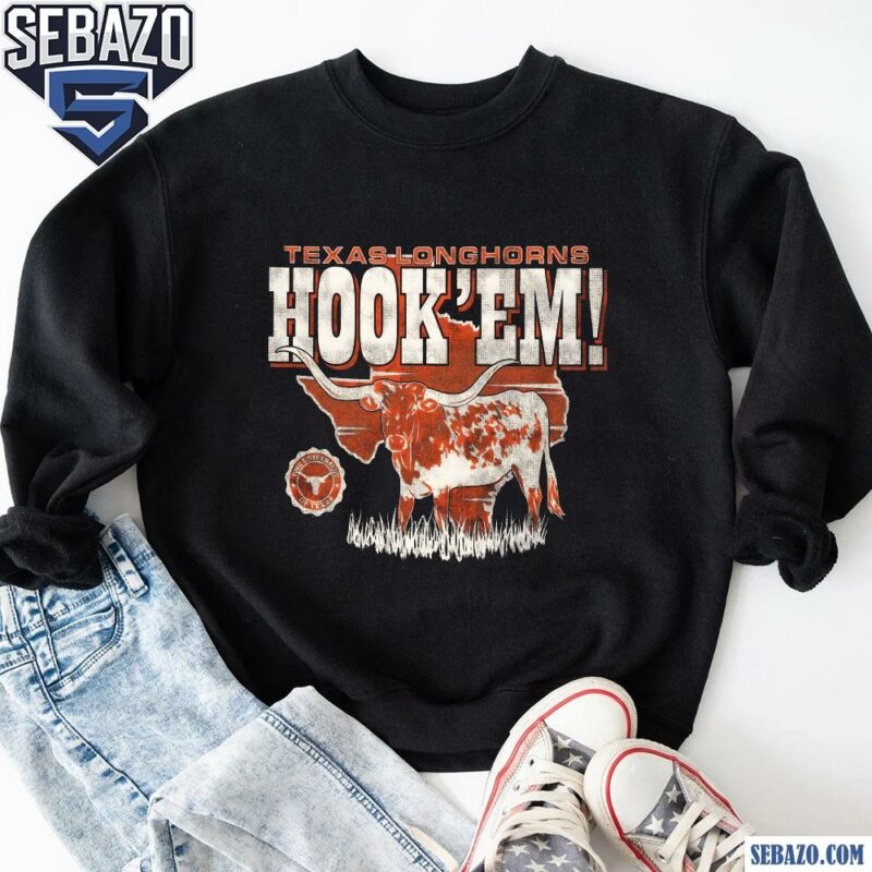 Vintage Texas Longhorns Hook Em Logo Mascot Shirt sweatshirt