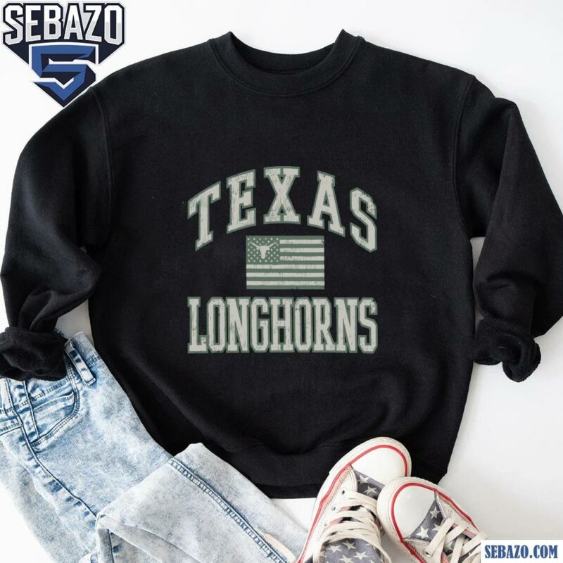 Vintage Texas Longhorns Logo American Flag Shirt sweatshirt