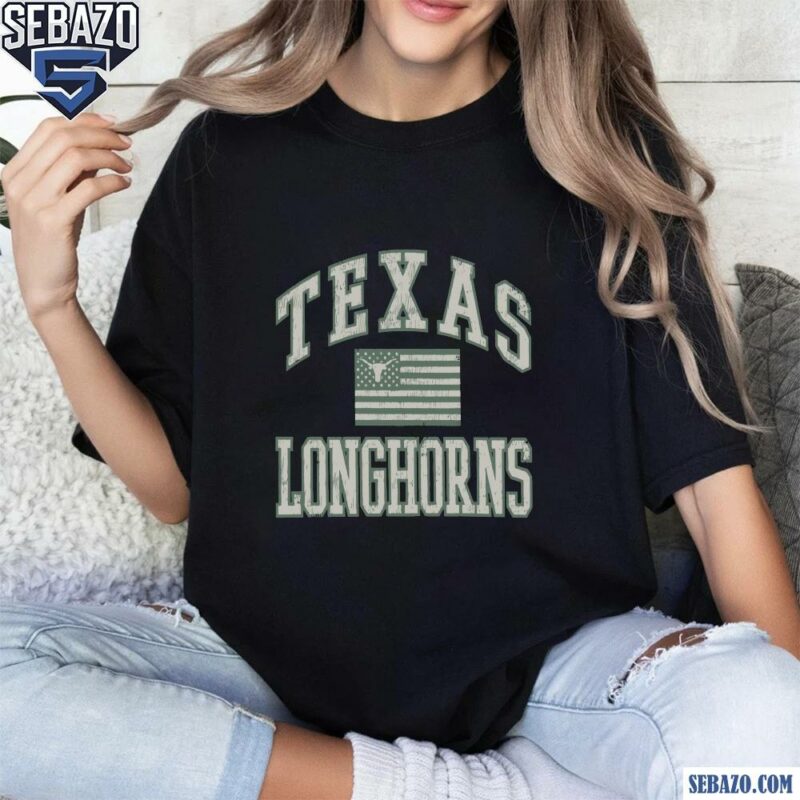 Vintage Texas Longhorns Logo American Flag Shirt t-shirt