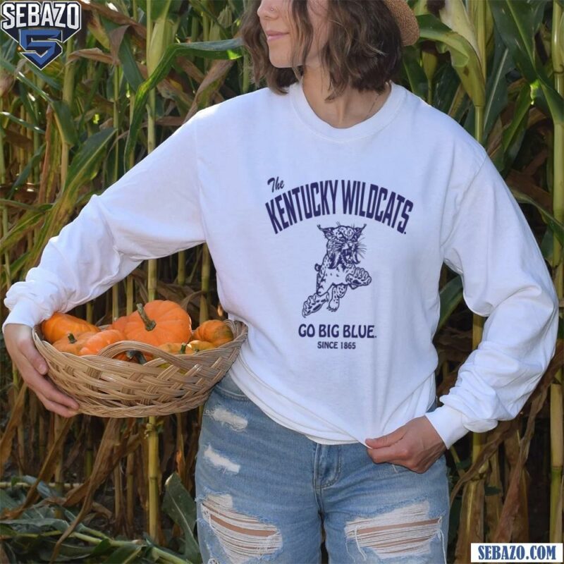 Vintage The Kentucky Wildcats Football Go Big Blue Shirt long sleeved