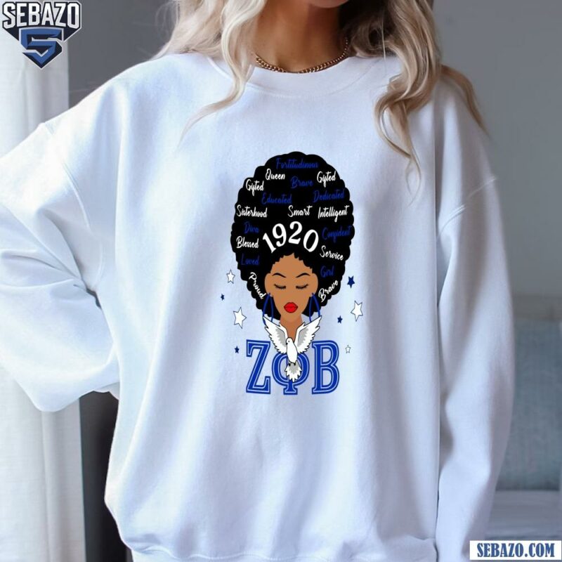 Zeta Phi Beta Afro Girl 1920 Sorority Shirt sweatshirt