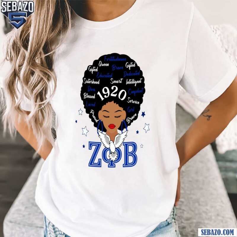 Zeta Phi Beta Afro Girl 1920 Sorority Shirt t-shirt