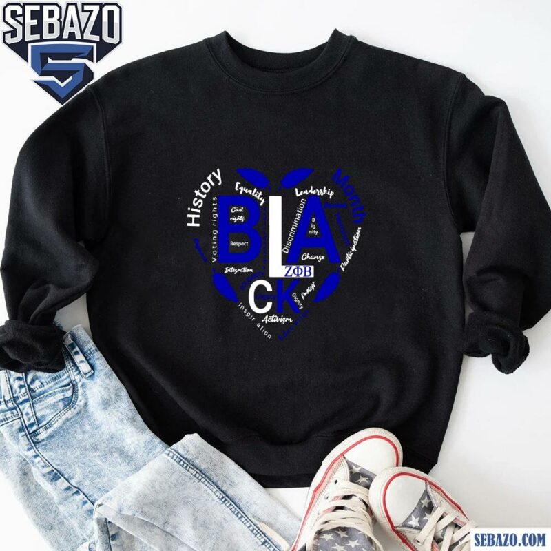 Zeta Phi Beta Black History HeartSVG sweatshirt