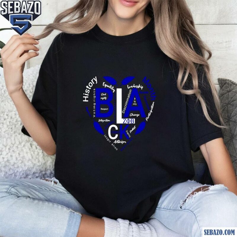 Zeta Phi Beta Black History HeartSVG t-shirt