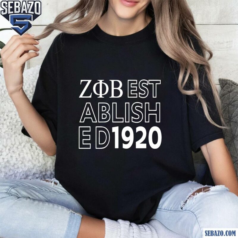 Zeta Phi Beta Established 1920 Shirt t-shirt