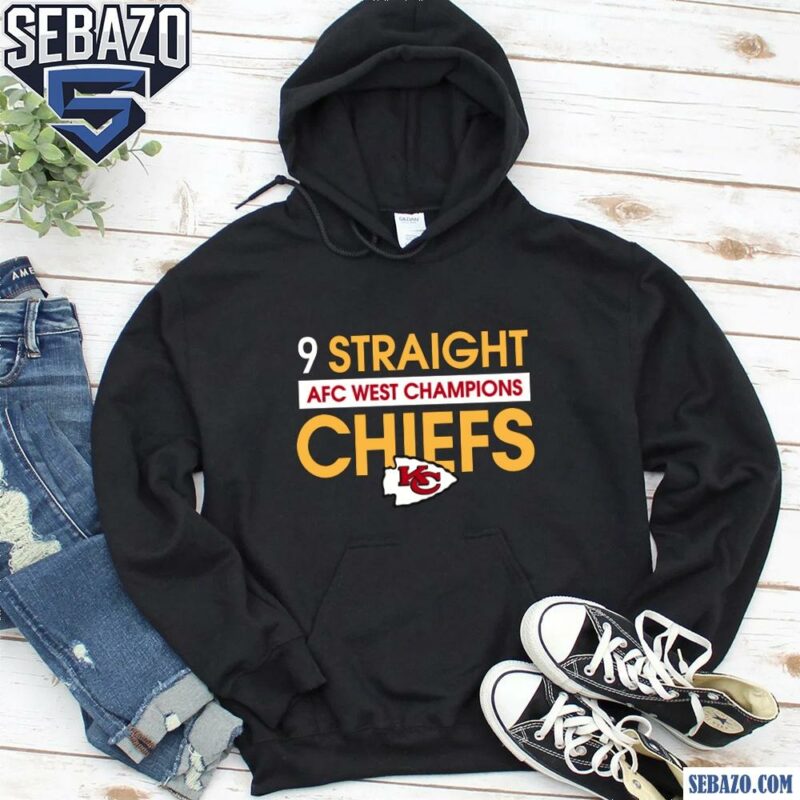 9 Straight Afc West Champions Kansas City Chiefs Logo Shirt hoodie