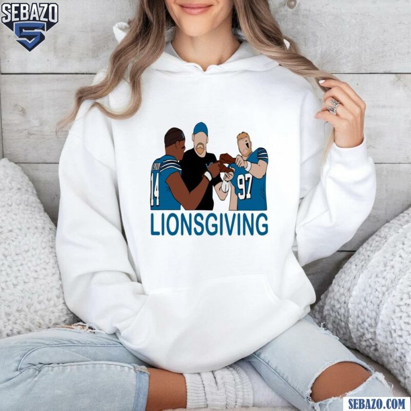 Amon Ra St Brown Aidan Hutchinson Lionsgiving Shirt hoodie