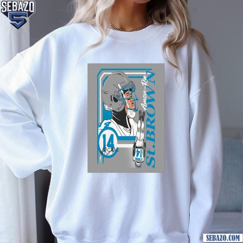 Amon Ra St Brown Collage Frame 14 Detroit Lions Shirt sweatshirt