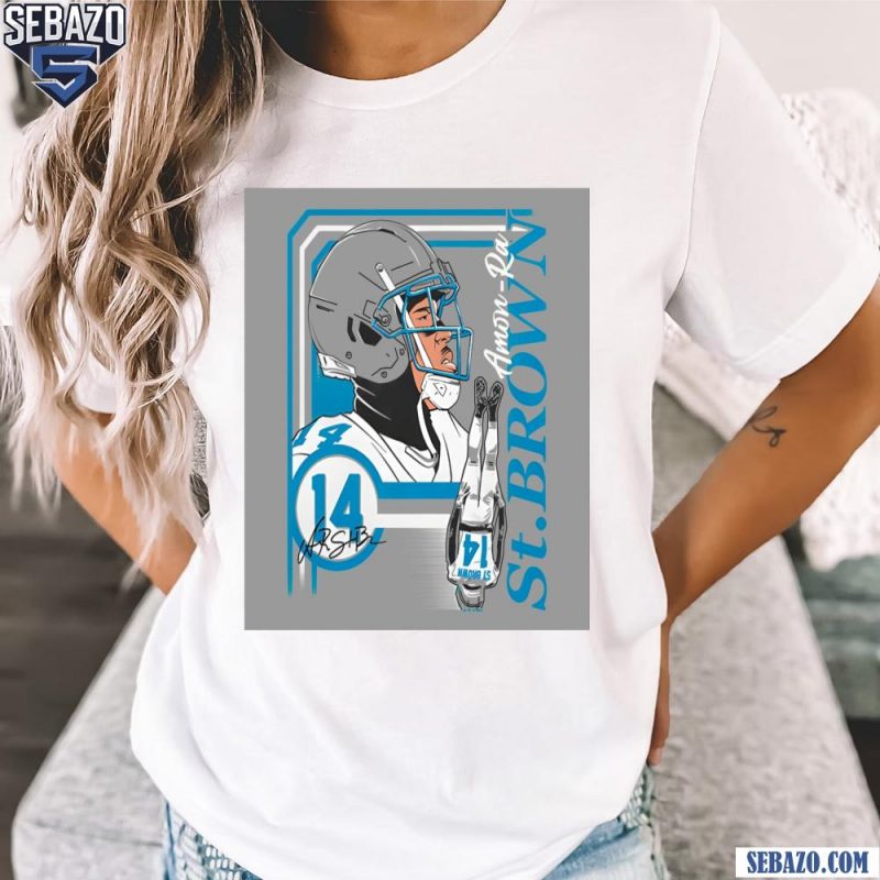 Amon Ra St Brown Collage Frame 14 Detroit Lions Shirt t-shirt