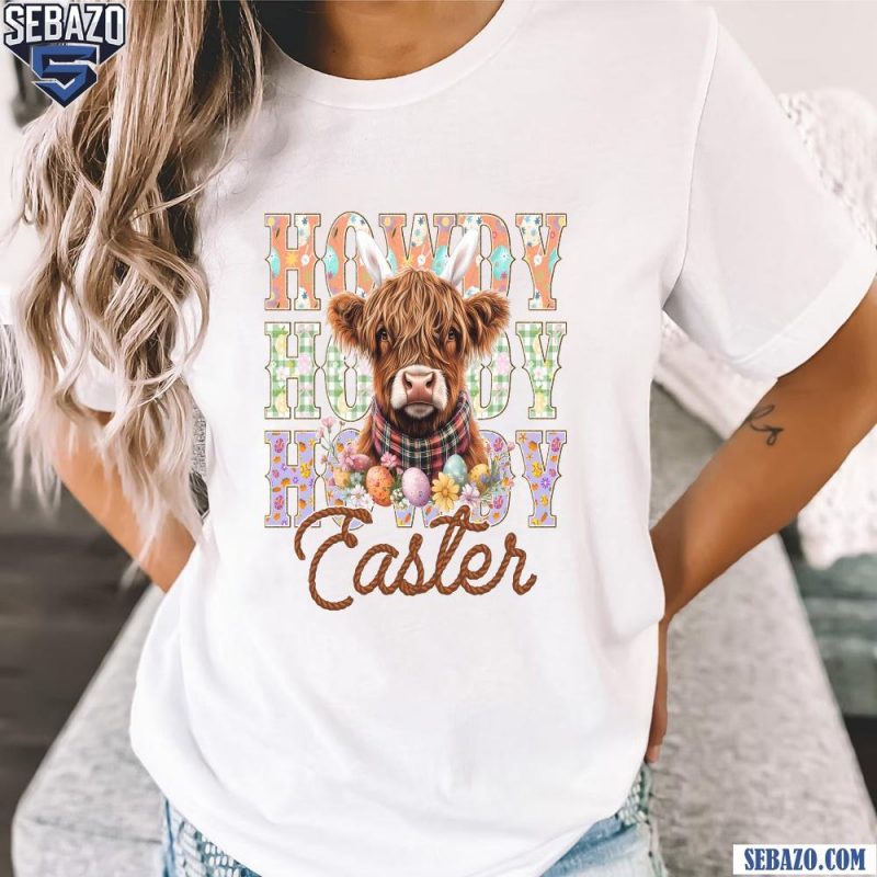 Beauty Easter Highland Cow Shirt t-shirt