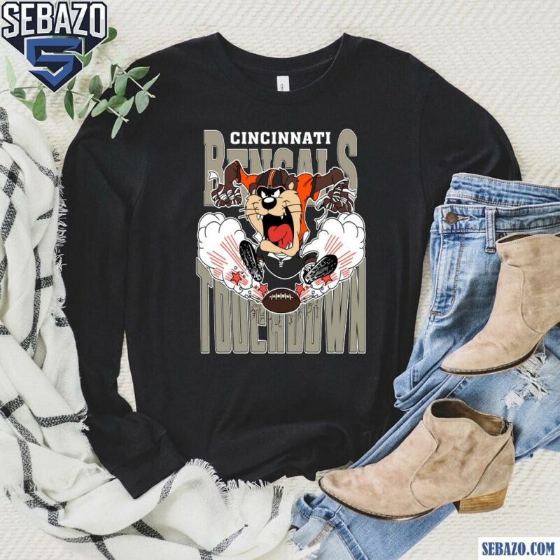 Cincinnati Bengals Tuchdown Nfl Tasmanian Devil Shirt long sleeved