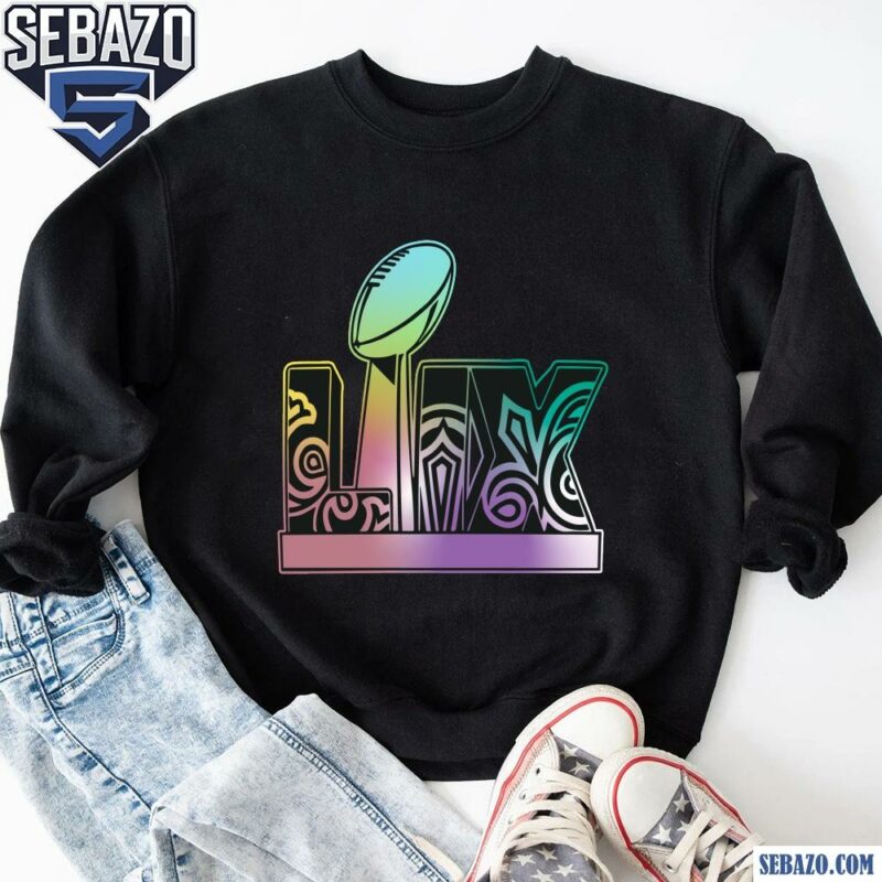 Colorfull Super Bowl Lix Trophy Logo Shirt sweatshirt