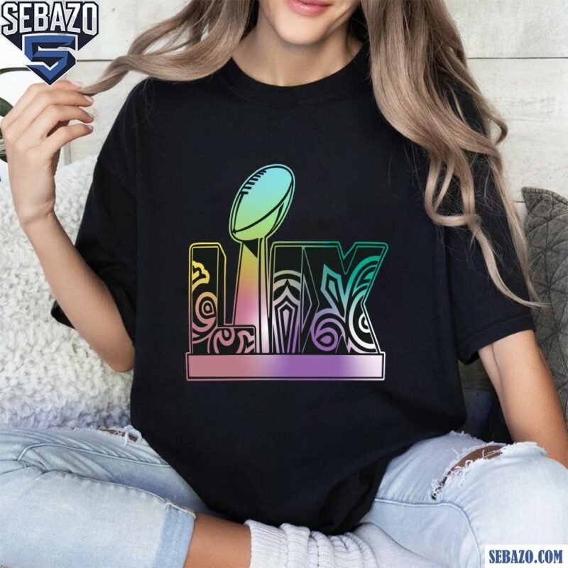 Colorfull Super Bowl Lix Trophy Logo Shirt t-shirt