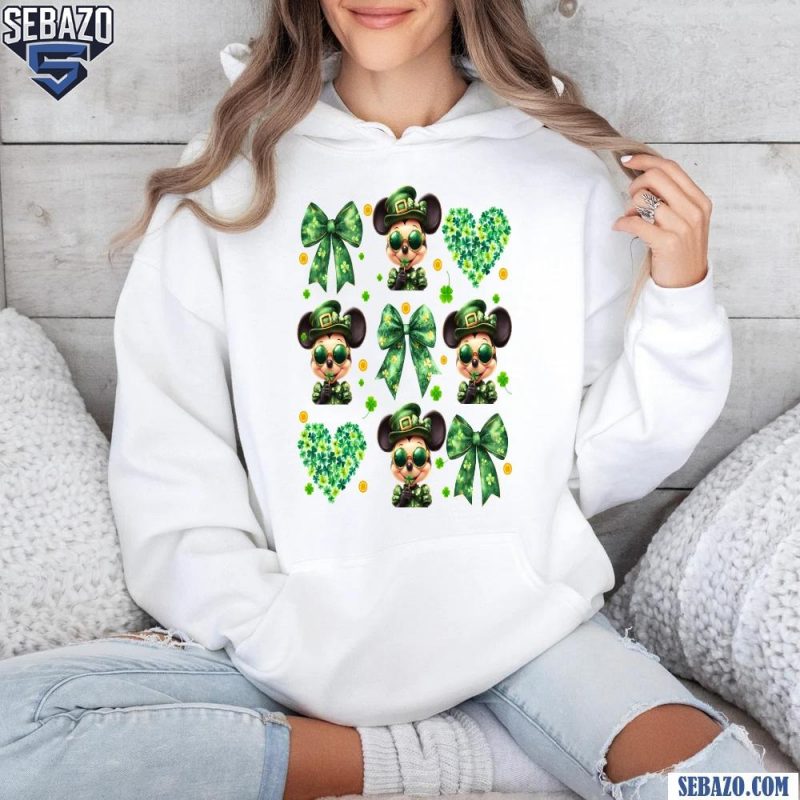 Cute Mickey Mouse Coquette St Patricks Day Shirt hoodie