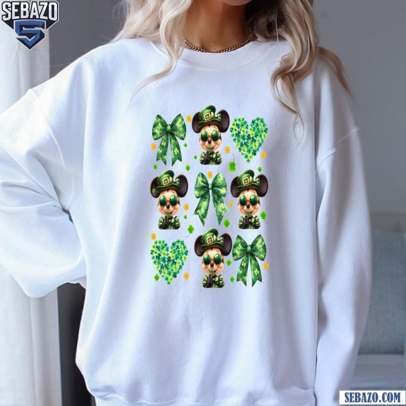 Cute Mickey Mouse Coquette St Patricks Day Shirt sweatshirt