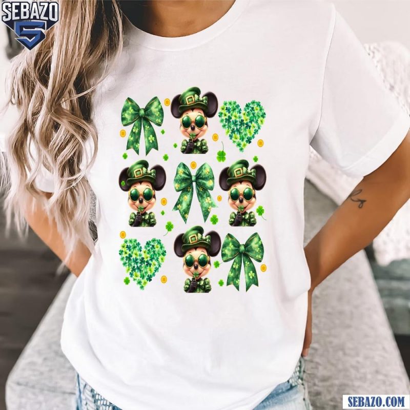 Cute Mickey Mouse Coquette St Patricks Day Shirt t-shirt