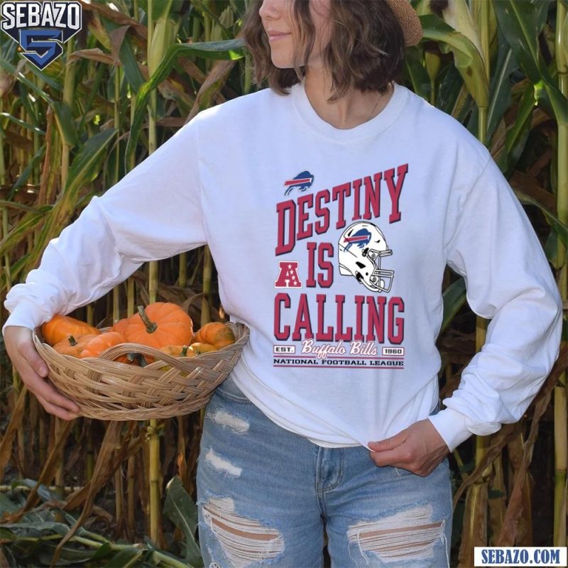 Destiny Is Calling Buffalo Bills Vintage Football Logo Helmet Shirt long sleeved