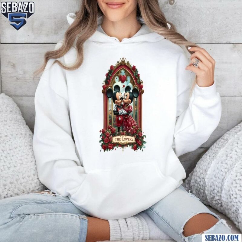 Disney Mickey Minnie Tarot Card The Lovers Shirt hoodie