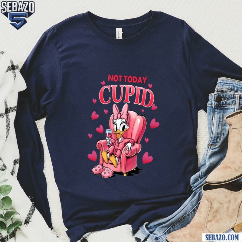 Disney Valentines Daisy Duck Not Today Cupid Shirt long sleeved