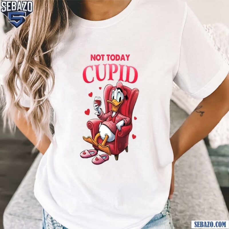 Disney Valentines Donald Duck Not Today Cupid Shirt t-shirt