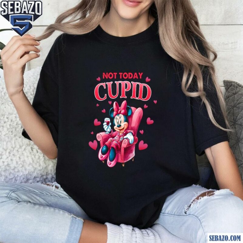 Disney Valentines Minnie Mouse Not Today Cupid Shirt t-shirt