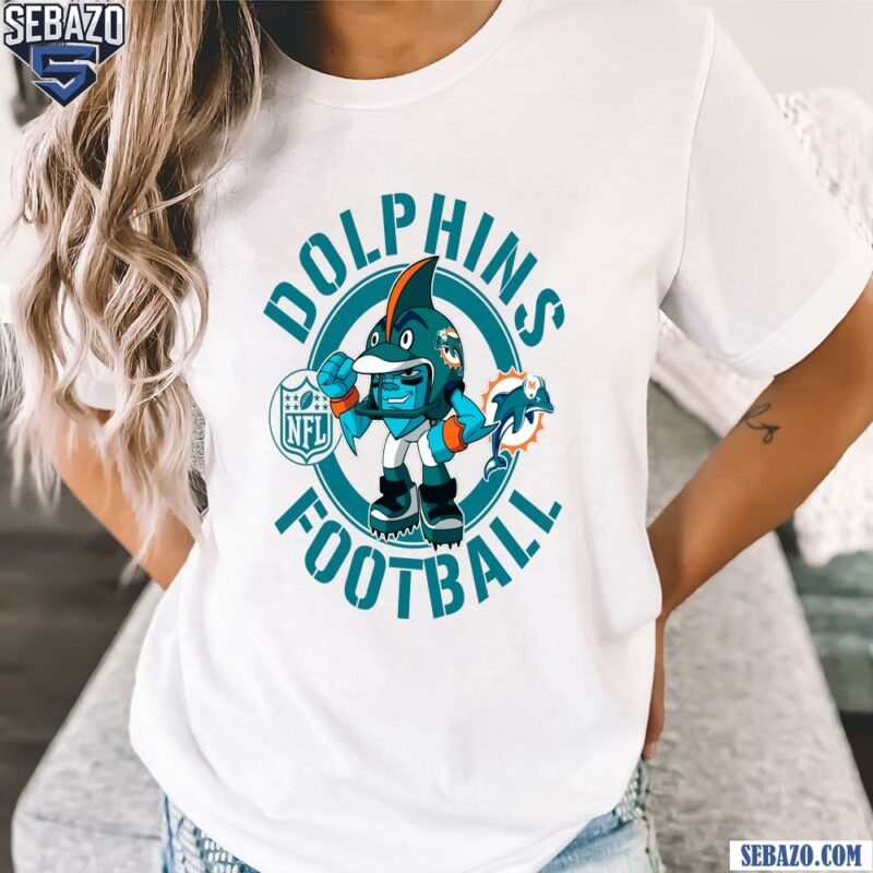 Dolphins Football Nfl Rush Zone Cartoon Character Shirt t-shirt