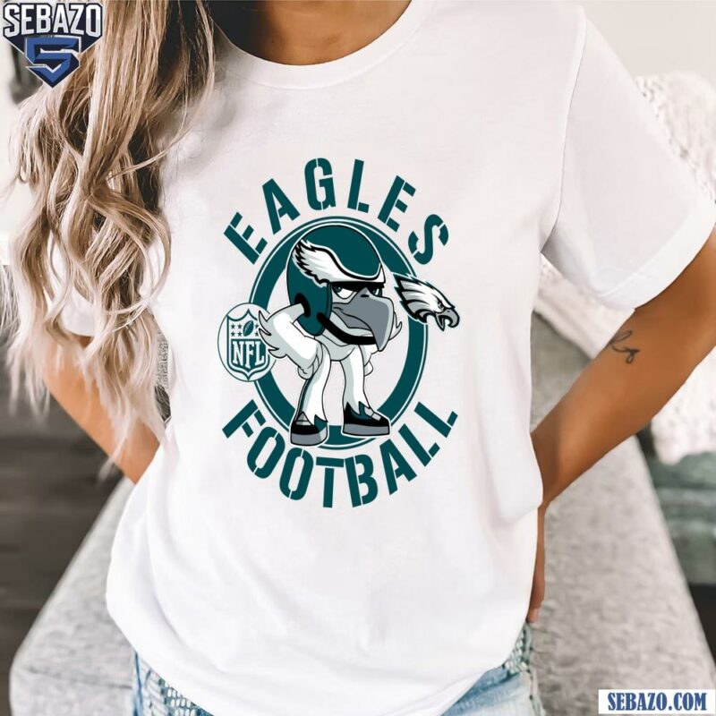 Eagles Football Nfl Rush Zone Cartoon Character Shirt t-shirt