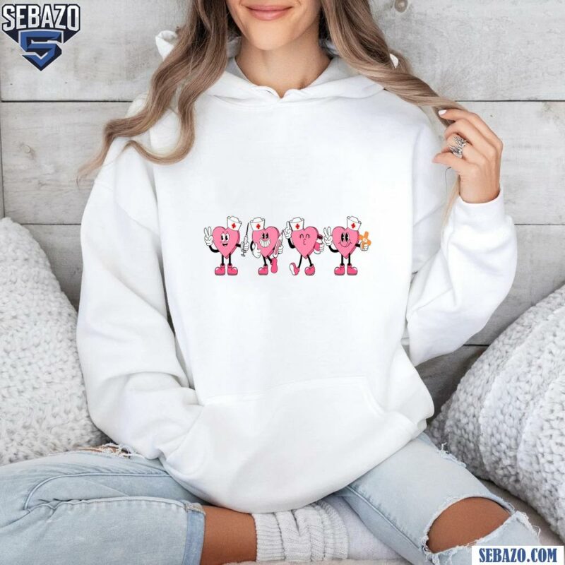 Funny Nurse Valentine Candy Heart Shirt hoodie