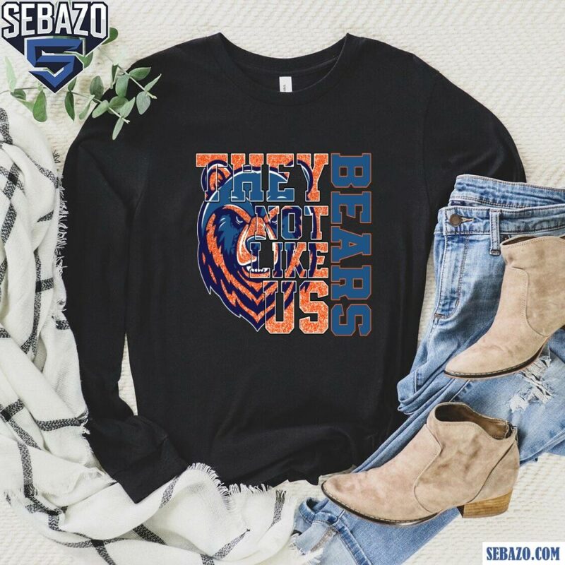 Glitter Chicago Bears They Not Like Us Shirt long sleeved