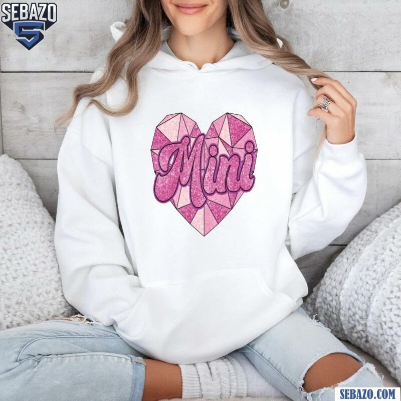 Glitter Mini Pink Heart Valentine Shirt hoodie