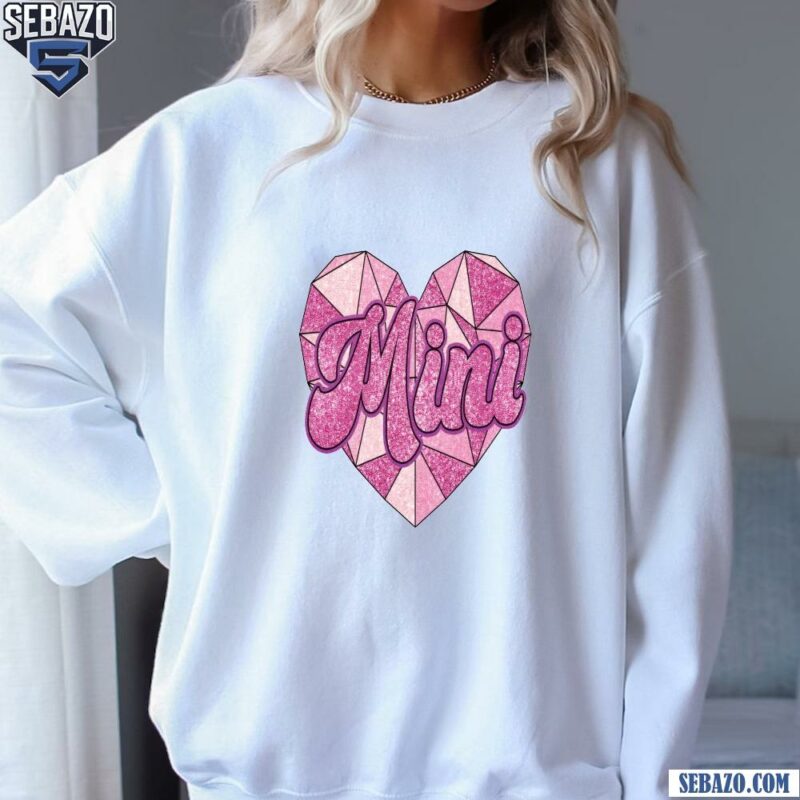 Glitter Mini Pink Heart Valentine Shirt sweatshirt