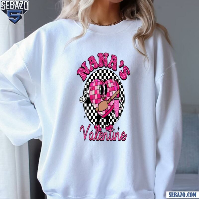 Glitter Nanas Valentine Checkered Candy Heart Shirt sweatshirt