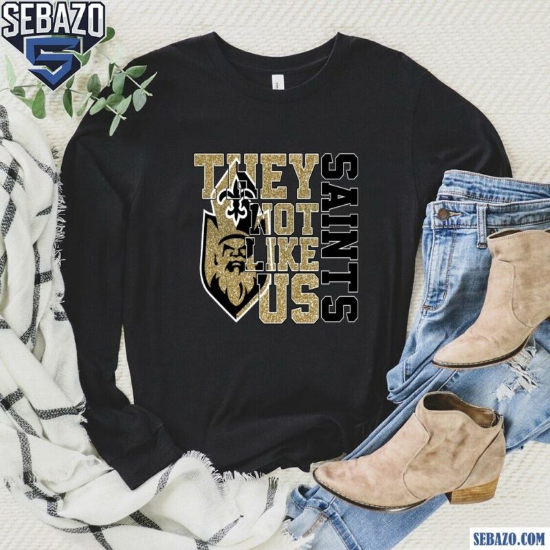 Glitter New Orleans Saints They Not Like Us Shirt long sleeved