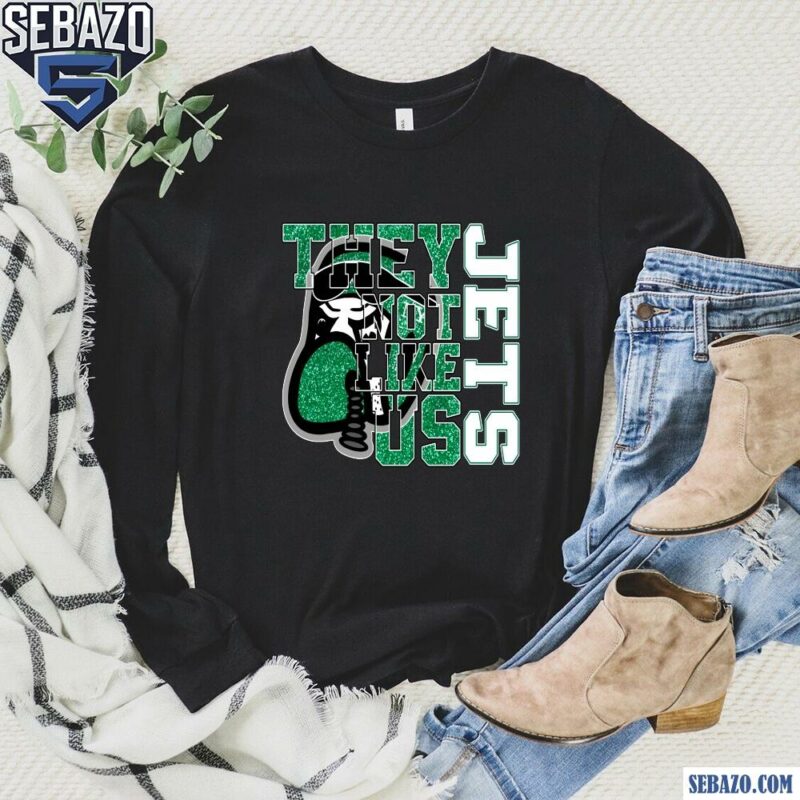 Glitter New York Jets They Not Like Us Shirt long sleeved