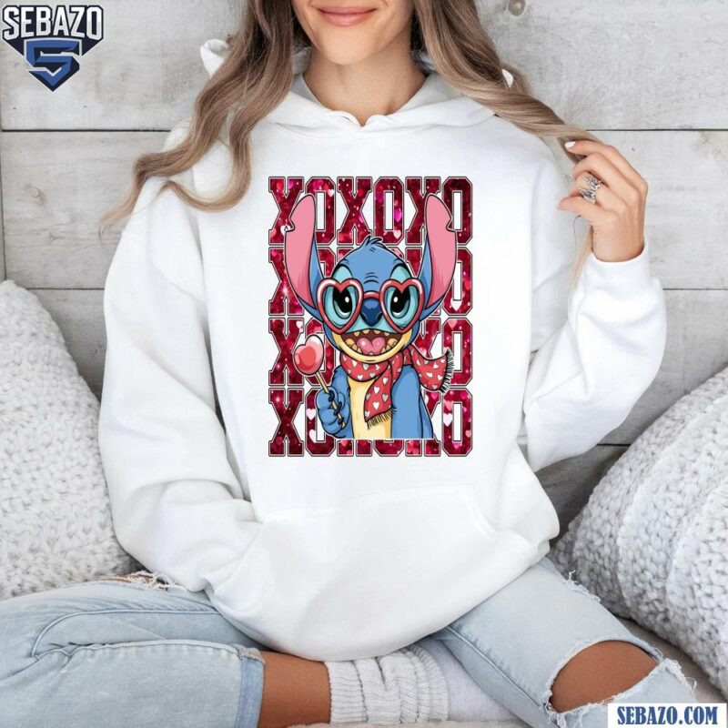 Glitter Xoxo Valentine Stitch Coquette Vibes Shirt hoodie