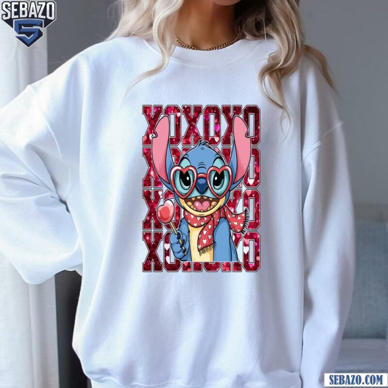 Glitter Xoxo Valentine Stitch Coquette Vibes Shirt sweatshirt