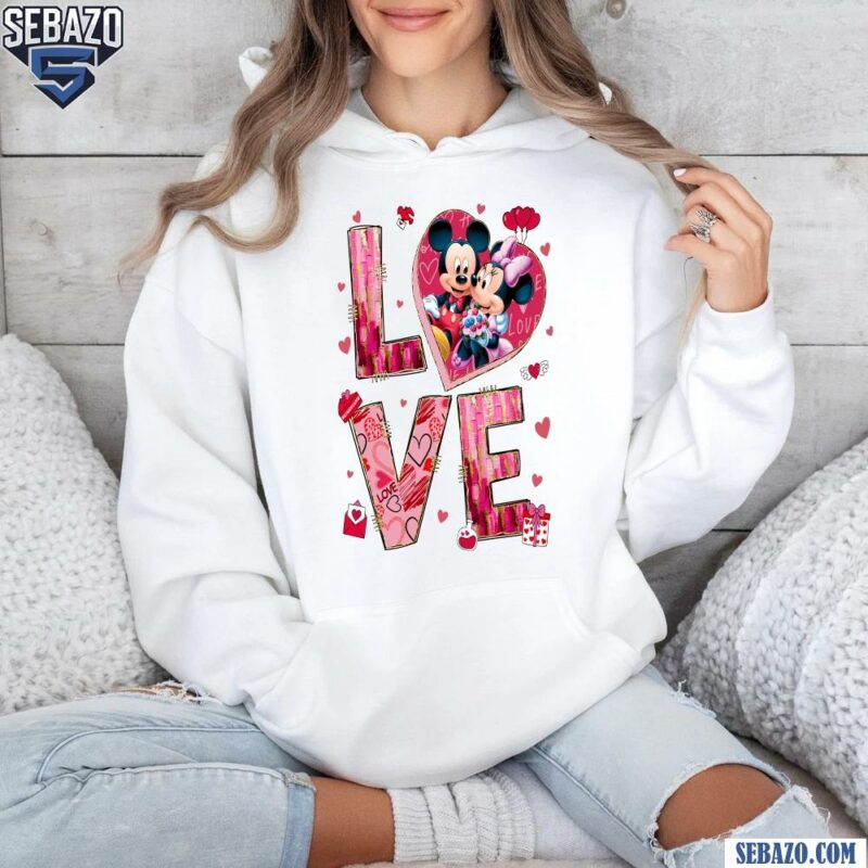 Glittle Disney Mickey And Minnie Love Valentines Shirt hoodie