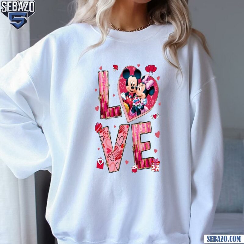 Glittle Disney Mickey And Minnie Love Valentines Shirt sweatshirt