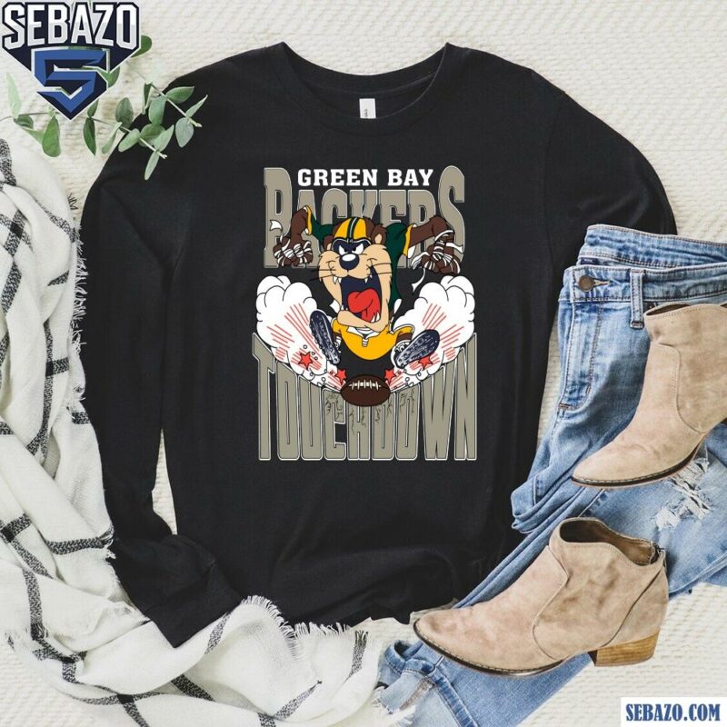 Green Bay Packers Tuchdown Nfl Tasmanian Devil Shirt long sleeved