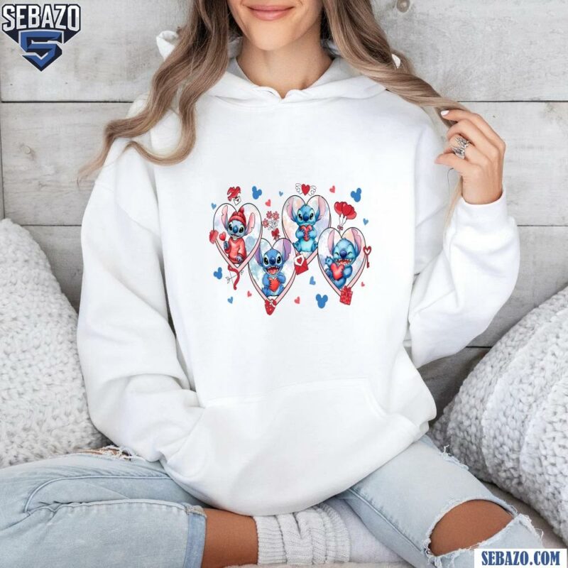 Happy Valentine Day Disney Stitch Candy Heart Shirt hoodie