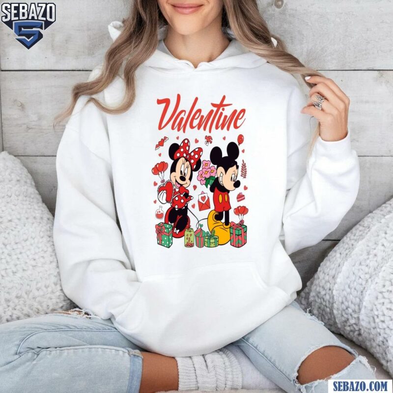 Happy Valentine Heart Mickey And Minnie Mouse Shirt hoodie