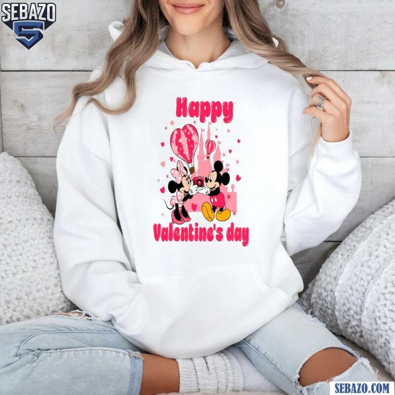 Happy Valentines Day Mickey And Minnie Couple Shirt hoodie