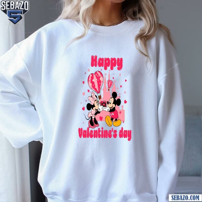 Happy Valentines Day Mickey And Minnie Couple Shirt sweatshirt