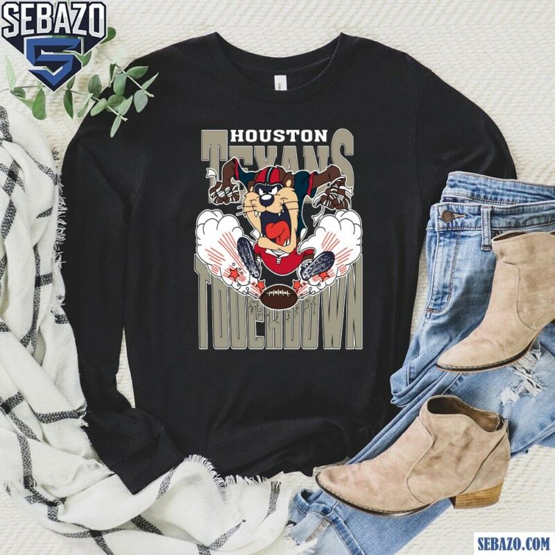 Houston Texans Tuchdown Nfl Tasmanian Devil Shirt long sleeved