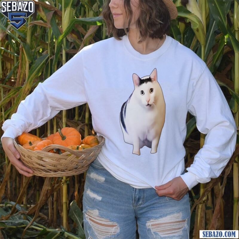 Huh Cat Chonky Ben Meme Shirt long sleeved