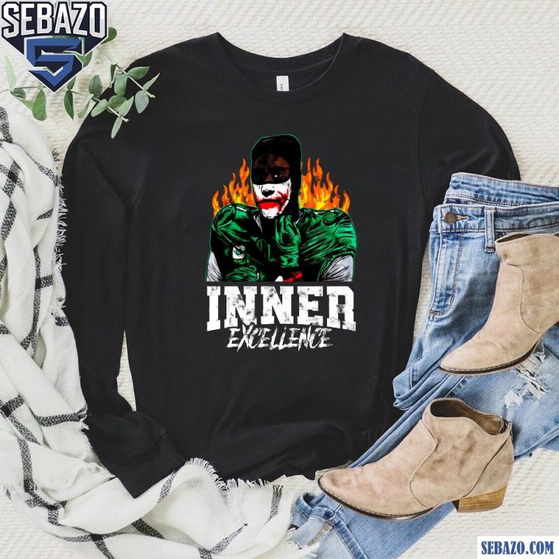 Inner Excellence A J Brown Joker Mask Eagles Shirt long sleeved