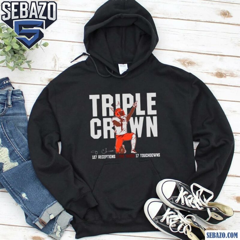 Ja Marr Chase Triple Crown Cincinnati Bengals Football Shirt hoodie