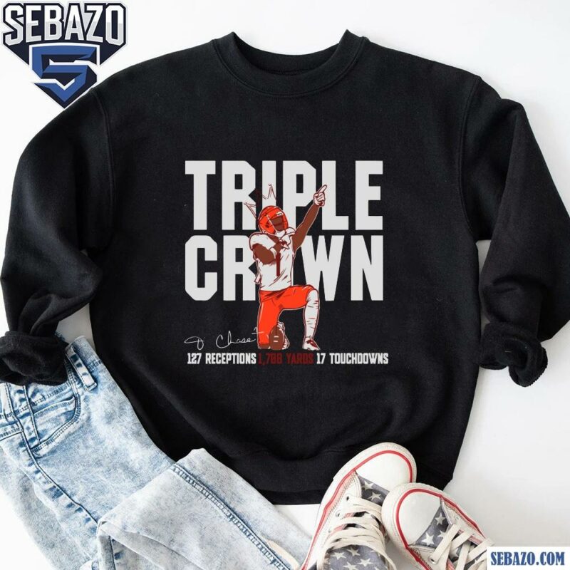 Ja Marr Chase Triple Crown Cincinnati Bengals Football Shirt sweatshirt