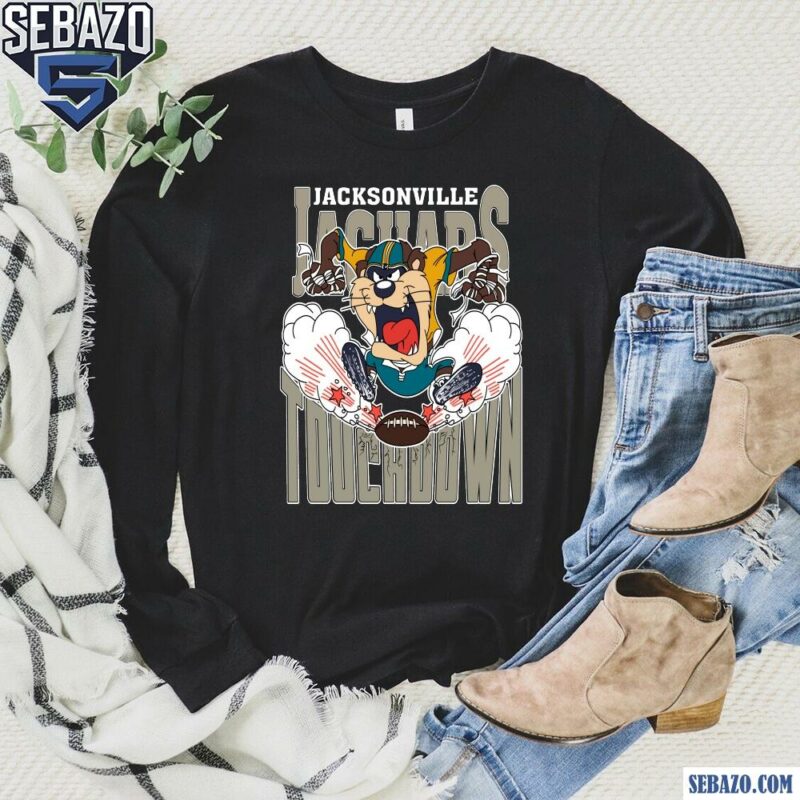 Jacksonville Jaguars Tuchdown Nfl Tasmanian Devil Shirt long sleeved