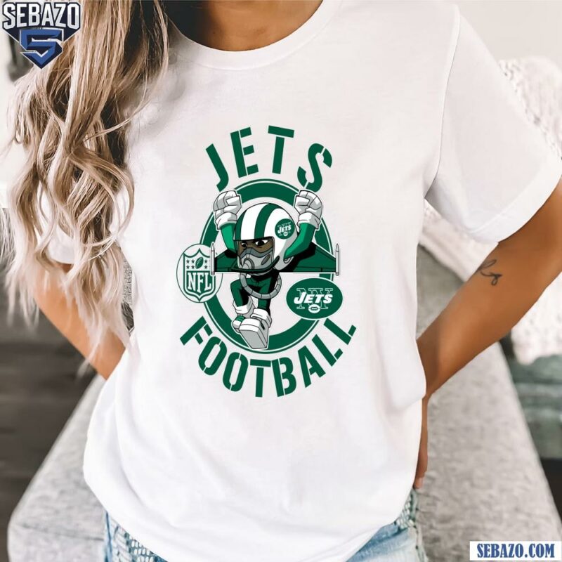 Jets Football Nfl Rush Zone Cartoon Character Shirt t-shirt